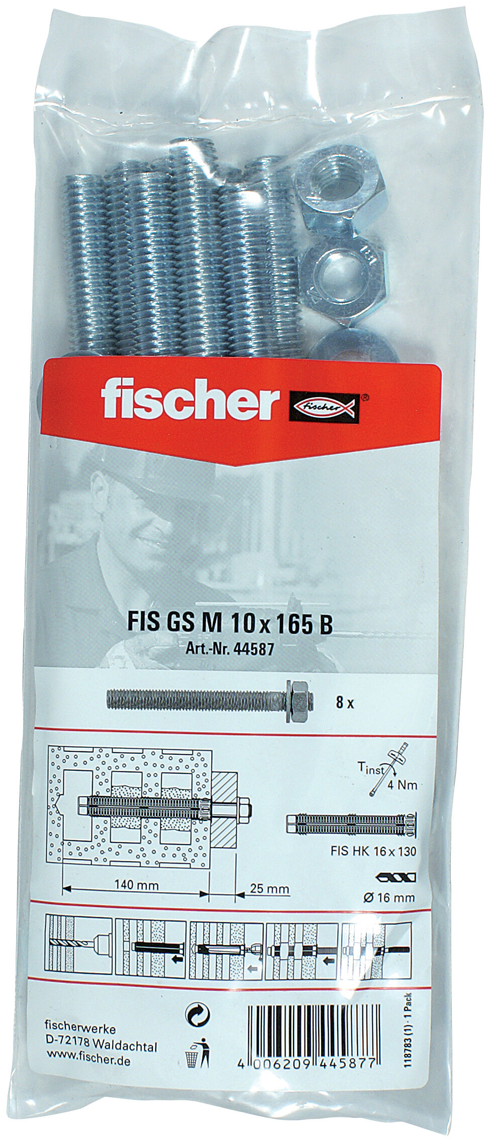 fischer Injection threaded anchor FIS GS M10 x 165 B